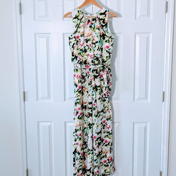 MAGGY LONDON Women's Sleeveless Jumpsuit Size 6 Multi Color Print NWOT - Picture 1 of 8